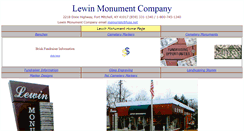 Desktop Screenshot of lewinmonument.com